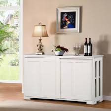 Exclusive sideboards to furnish your luxury home. Topeakmart Antique White Buffet Cabinet Kitchen Table Sliding Door Stackable Sideboard Storage Cabinet Walmart Com Walmart Com