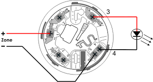 • high stability optical chamber • circular led indicator for 360° visibility • network by current. C Tec C4408 Detector Base Wiring Diagram