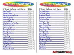 In 7th grade math problems you will get all types of examples on different topics along with the solutions. 8th Grade File Folder Math Games By Mathfilefoldergames Tpt