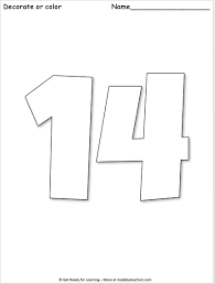 Input hex color codes, rgb and hsl values, and generate html, css and scss styles. Giant Number 14 Coloring Page Made By Teachers