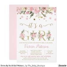 Flowers are for our souls to enjoy. Drive By Its A Girl Watercolor Floral Baby Shower Invitation Zazzle Com In 2020 Gold Baby Shower Invitations Floral Baby Shower Invitations Girl Shower Invitation