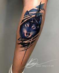 A Starry Wolf By Diamond Tattoo Wolf Tattoos Wolf Tattoo Forearm Watercolor Wolf Tattoo