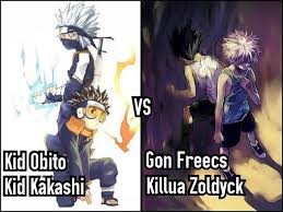 Deathbattles On Instagram Kid Obito Kid Kakashi Vs Gonfreecs Killuazoldyck Hunterxhunter Hxh Gon Killua Narutoshippuden O Kid Kakashi Anime Kakashi