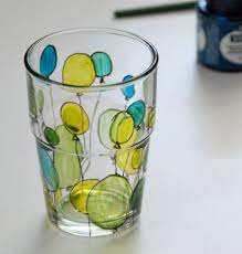 Painting On Glasses This Might Be Fun To Have The Kids Make A Set For The Grandparents How To Paint Glass Painting Glassware Glass Painting Diy Glass