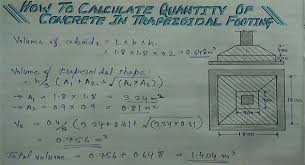 How To Calculate The Volume Of Concrete In A Trapezoidal Footing Concrete Model House Plan Feet