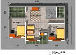 Foto Denah Rumah Minimalis 2 Kamar Tidur Denah Rumah Desain Rumah Rumah Minimalis