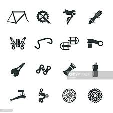 Fahrrad Teile Silhouette Icons Set 1 Fahrrad Tattoo Fahrradlogo Fahrrad Zeichnung