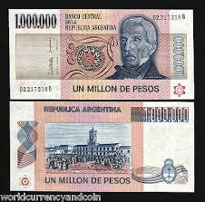 Argentina currency name and currency code, iso 4217 alphabetic code, numeric code, foreign currency, monetary units by country. Argentina 1000000 1 000 000 Million Pesos P310 1981 Unc Latino Currency Banknote Ebay