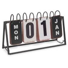 Calendrier Deco En Metal 16 X 27 Cm Graphik Tribu Objet Deco Industrielle Calendrier Perpetuel Objet Deco Maison