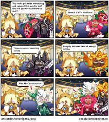 made a just for fun comic with a cookie run comic generator! (it has  kingdom characters in it!) (will send link) : rCookieRunKingdoms