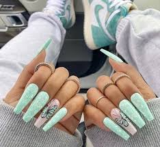 India green onyx marble slabsisthe best possible to be used as house floor and walls, toilets, commercial ground, retail establishment and company ground, s. Pin By Mana Nasuti On Makeup And Nails Green Nails Mint Green Nails Green Acrylic Nails