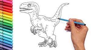 Maybe you would like to learn more about one of these? Drawing And Coloring Baby Raptor Blue From Jurassic World Dinosaur Color Pages For Kids Youtube