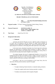Philippines' deped seriously lacks innovation. Doc Innovation Proposal Glenda Abad Academia Edu