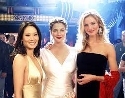 It's a movie without a brain in its three pretty little heads, which belong to cameron diaz , drew barrymore and lucy liu. Drew Barrymore Cameron Diaz Lucy Liu Have Charlie S Angels Reunion