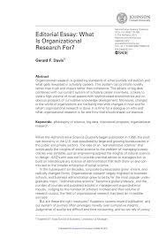 Einstein worked at the patent office for seven years, spending what free time he could muster reading scientific papers and working on his own theories. Pdf Editorial Essay What Is Organizational Research For