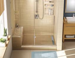Redi Trench Shower Pan And Bench 30 X 60 Right Linear Drain Brushed Nickel Solid Grate Tub To Shower Conversion Small Bathroom Replace Tub With Shower