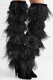 Saint Laurent Feather Boots Therugbycatalog Com