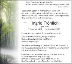Therefore, the illusion has been named the fröhlich effect.. Traueranzeigen Von Ingrid Frohlich Schwaebische De Trauerportal