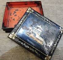 Lacquered Tin Box With Chinese Decoration, 18th Century