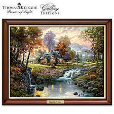Maybe you would like to learn more about one of these? Thomas Kinkade Canvas Print Wall Decor Mountain Retreat