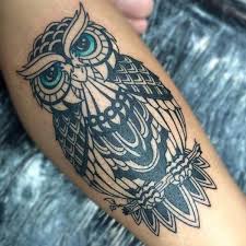 Yesil Gozlu Baykus Dovmesi Dovme Baykus Dovmeleri Tattoo Life