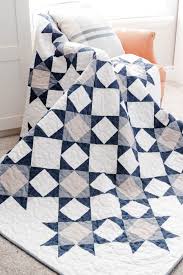 Modern Blue And Gray Star Quilt Pattern Diary Of A Quilter A Quilt Blog