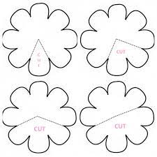 Free printable flower petal template pattern. Paper Flower Rose Template Pattern Petal Free Templates Printable Transparent Png