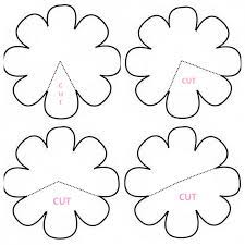 5 petal flower template free printable. Paper Flower Rose Template Pattern Petal Free Templates Printable Transparent Png