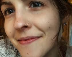 5 Stacked Tapered Septum Ring ~ Five Stack Layered Nose Ring ~ Nickel-free  Sterling Silver ~ Multi Hoop Body Piercing ~ Wide Nose Ring