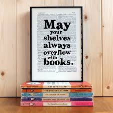Book Lover Gift May Your Shelves Always Overflow With Books Etsy In 2020 Book Gifts Gifts For Bookworms Book Worms