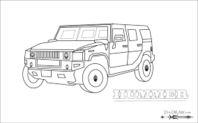 Touch device users, explore by touch or with swipe gestures. Big Car Hummer Coloring Pages