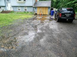 However deep you dig, remember the width of the trench should be greater than the depth. How Do I Prevent Water From Streaming Into My Driveway Home Improvement Stack Exchange