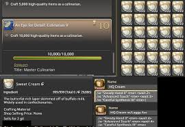 Ffxiv culinarian leveling guide (updated 50 to. I Decided To Go For Master Culinarian Purely By Making Sweet Cream Here S The Results Of My Project Ffxiv