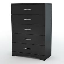 Bring a streamlined style to your bedroom with this chest. Bedroom Dresser Set Drawers Chest Bureau Tall Black Clothing Furniture Storage South Shore Furniture Drawers 5 Drawer Chest