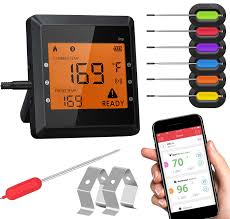 Top 15 free thermometer apps for android and ios. Digital Bluetooth Meat Thermometer For Iphone 6 Long Probes Smart Instant Read Phone App Wifi Remote Battery Powered Easy For Cooking Food Bbq Grilling Wireless Leave In Oven Safe And Smoker