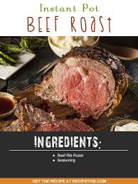 Perfect prime rib roast recipe just in time for the holidays! Recipe This Instant Pot Beef Roast