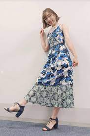 須田亜香里 様 ご着用ワンピース ドレス resort blue white ワンピース ドレス ドレス ワンピース