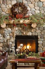 Photos Of A Winter Cabin In Montana A Long Distance Affair Centennial Log Homes Loghom Christmas Mantel Decorations Beautiful Christmas Christmas Mantels