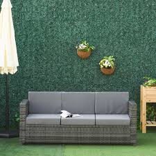 Make the most of your garden all year round with dunelm's large range of garden furniture sets. Outsunny Poly Rattan Sofa Mit Kissen 3 Sitzer Kaufland De