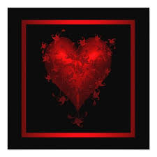 Black And Red Heart Red Heart Red Black Wedding Invitations Zazzle Com Gothic Wedding Invitations Black Wedding Invitations Heart Wedding Invitations