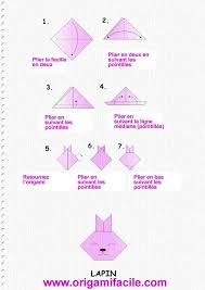 Lapin En Origami Tres Simple A Faire Origami Easy Origami Coloring Books