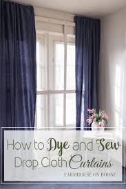 The material is durable and has a nice texture and color. How To Dye And Sew Drop Cloth Curtains Farmhouse On Boone