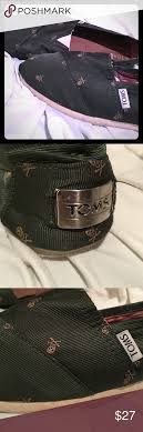 Toms Hunter Green W Mini Skulls Sz 9 5 Hunter Green Womens Toms Gold Skull
