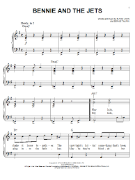 Bennie And The Jets Easy Piano Easy Piano Sheet Music Piano
