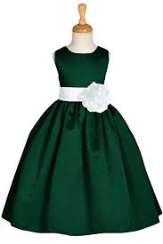 Sunvary Ball Gown Little Bridesmaid Dresses Flower Girl Gowns Child 12 Dark Gree Girls Bridesmaid Dresses Green Flower Girl Dresses Cute Flower Girl Dresses