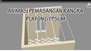 Plafon gypsum yang berlubang maupun lecet dapat diperbaiki dengan mendempul di bagian yang rusak saja. Animasi Pemasangan Rangka Plafon Gypsum Youtube