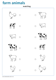 Worksheet Matching Farm Animals Farm Animals Farm Activities Preschool Farm Animals Activities