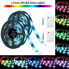 Solmore Led Strip Lights Battery Operated 2m 6 6ft 5050 Smd 60leds Color Changing Rgb Led Light Strip Fl Led Lighting Bedroom Led Strip Lighting Strip Lighting