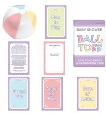 You will need a few unsharpened pencils (chopsticks work well, too) and a pacifier. Baby Shower Games Ball Toss Game