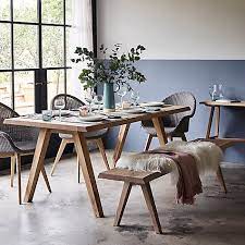 Buy John Lewis Croft Collection Lorn Dining Range Online At Johnlewis Com Dining Table With Bench 4 Seater Dining Table Black Dining Chairs
